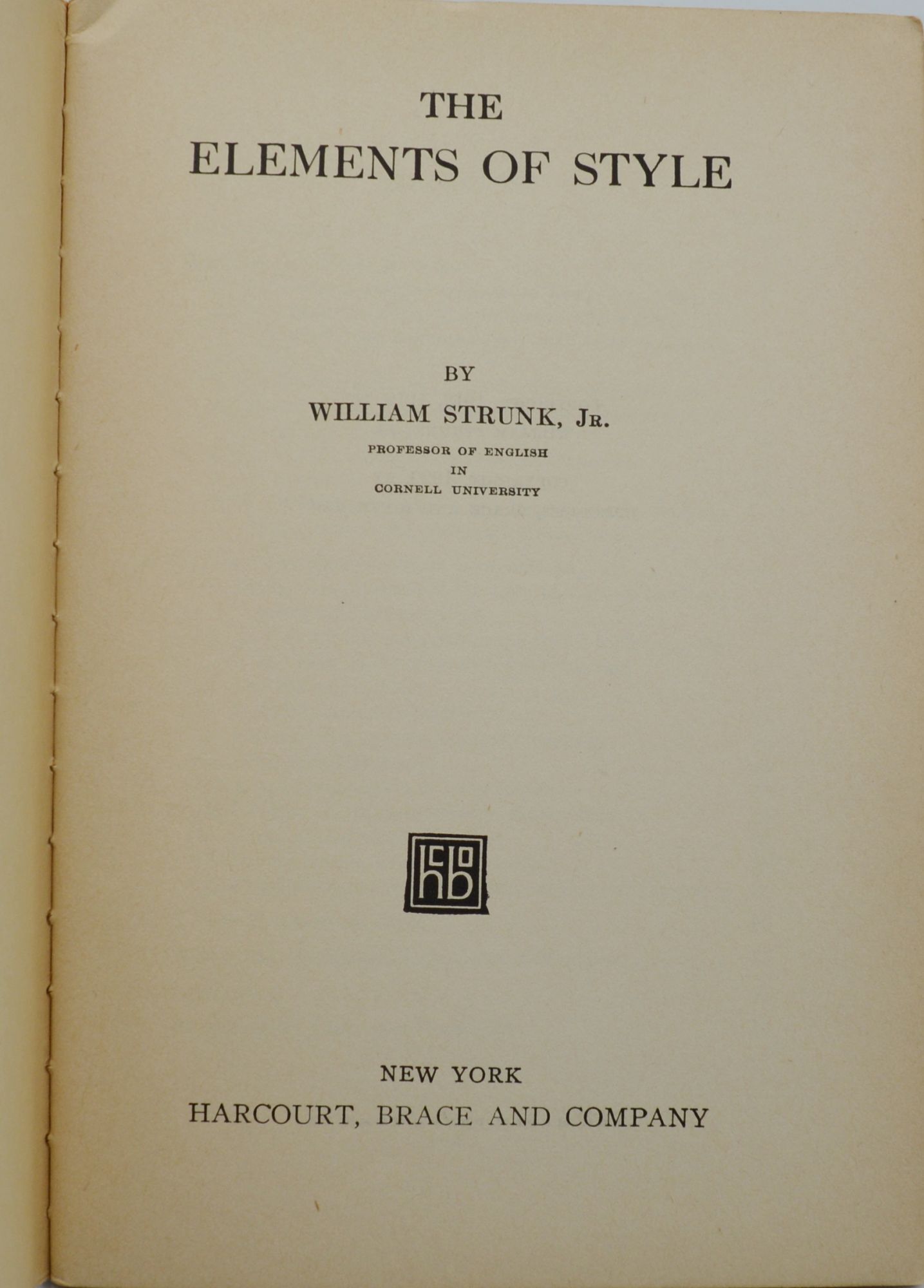 The Elements Of Style William Strunk Jr First Edition The elements of style william strunk jr first edition
