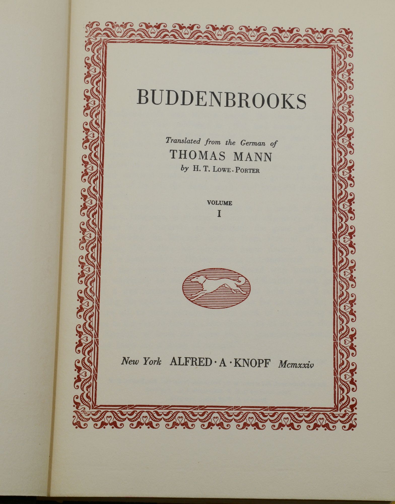 Buddenbrooks | Thomas Mann, Helen Tracy Lowe-Porter | First Edition